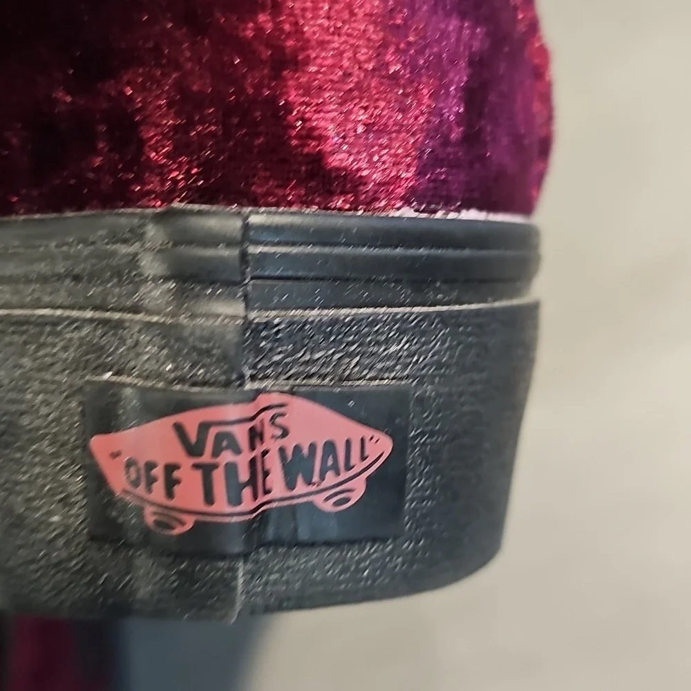 Vans Off The Wall Burnt Russet Maroon Crushed. Vans Velvet Maroon Sneakers - Picture 6 of 11